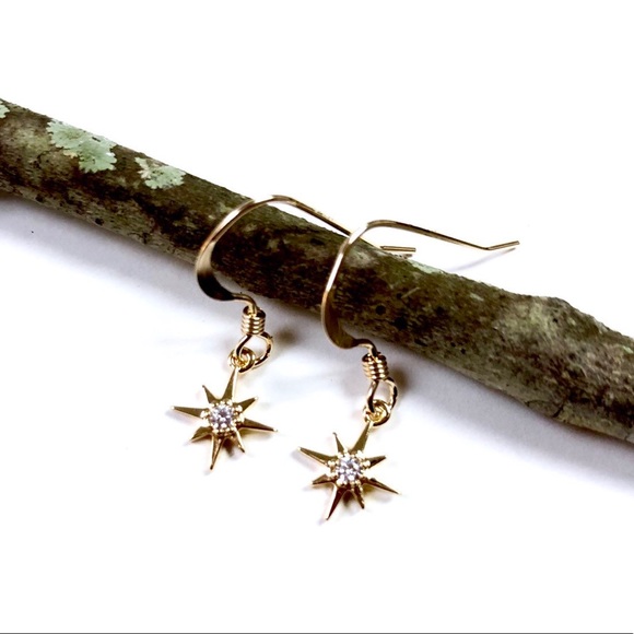 Star Earrings, Celestial, North Star, Polaris - Picture 1 of 11